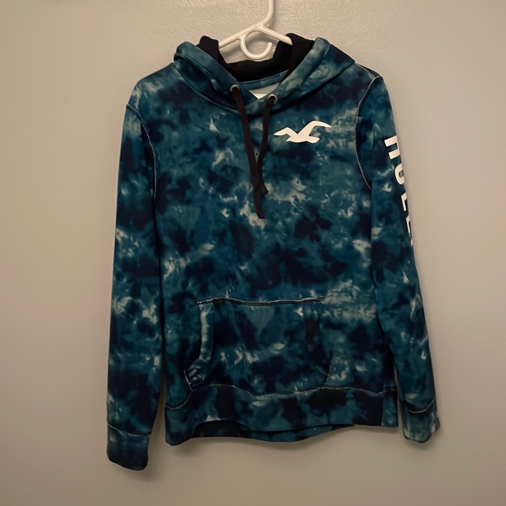 Hollister hooded sweatshirt teal and black NWOT